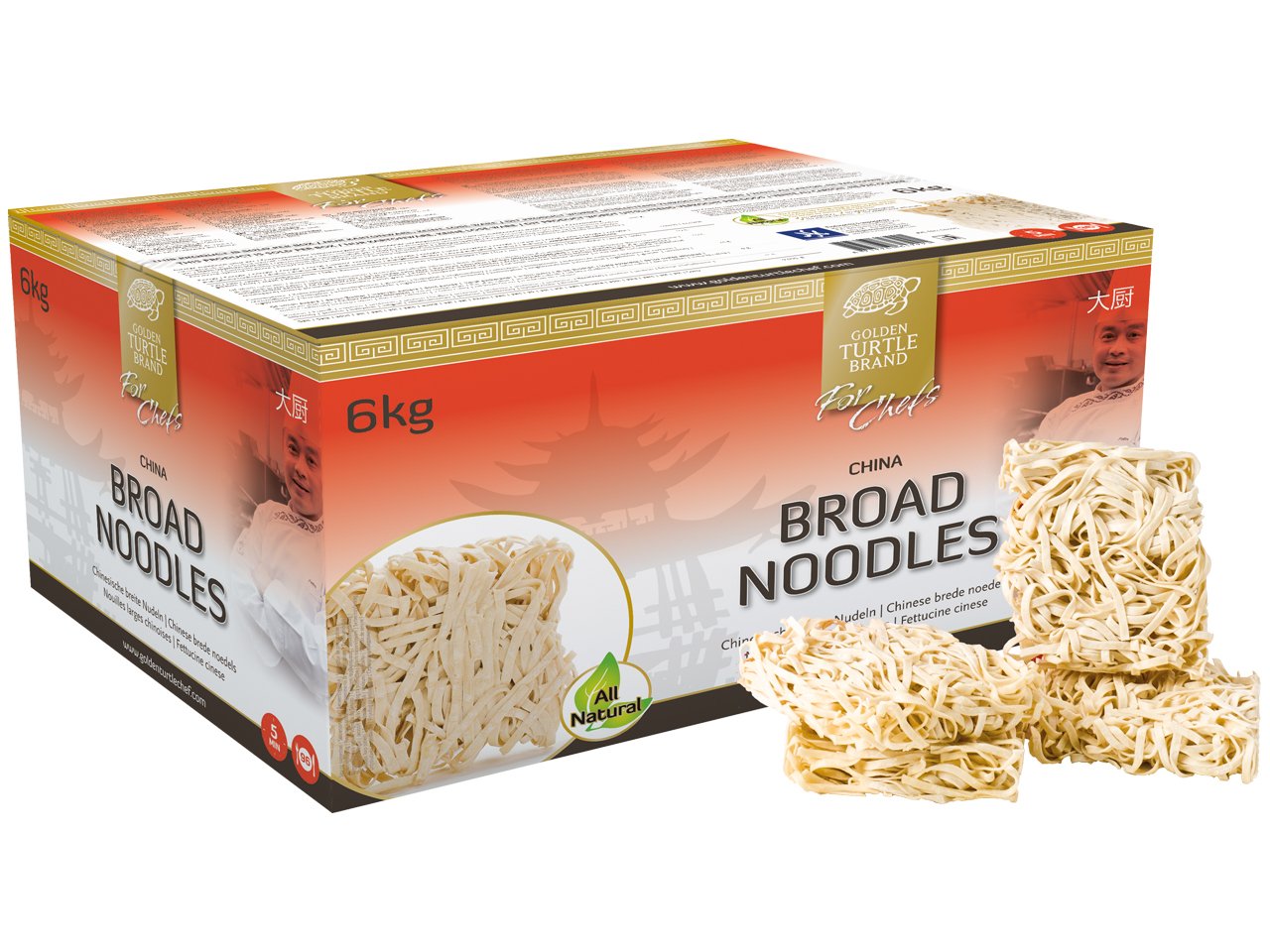 Broad Noodles Golden Turtle for Chefs