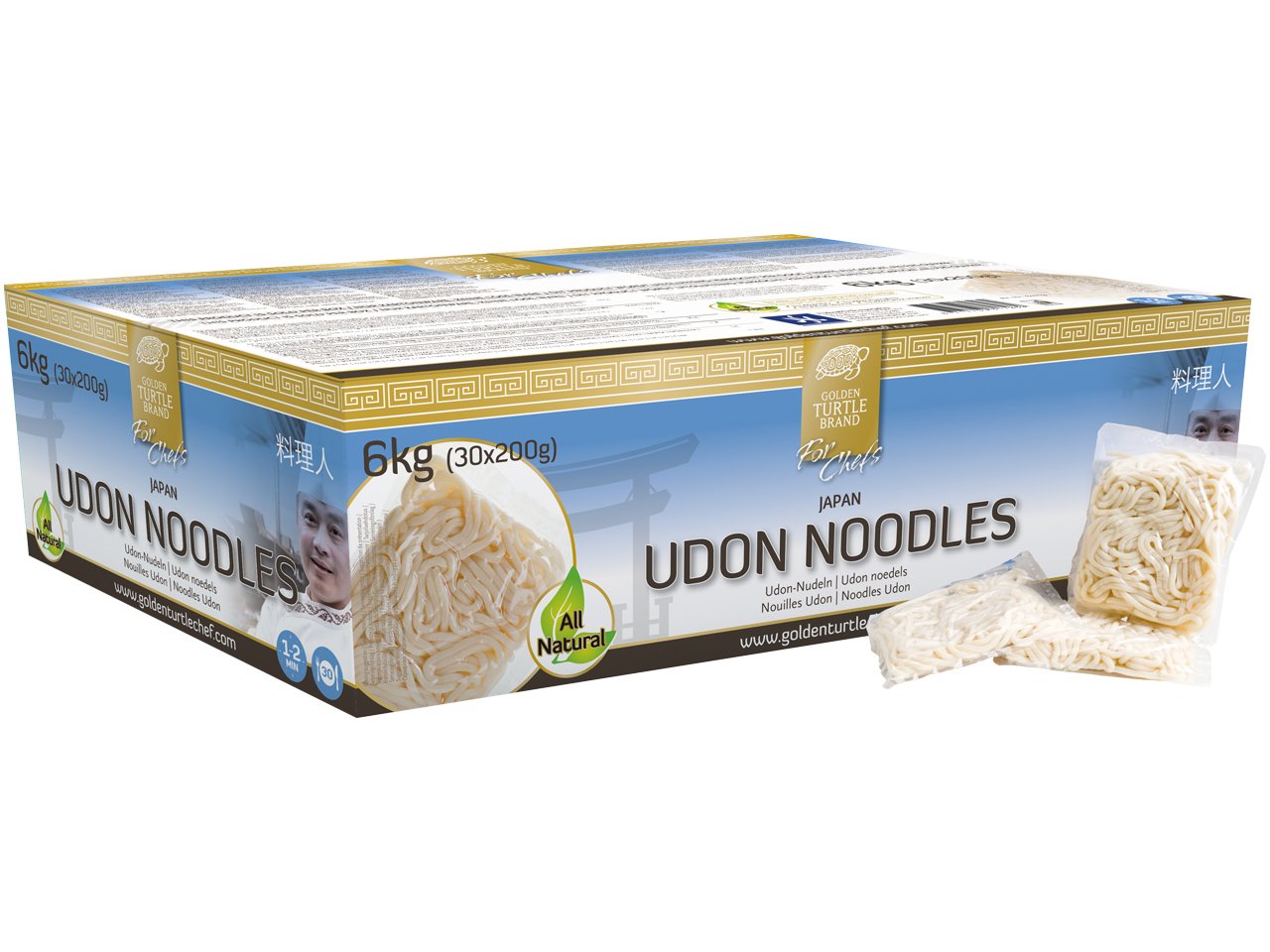Fresh Udon Noodles Golden Turtle for Chefs